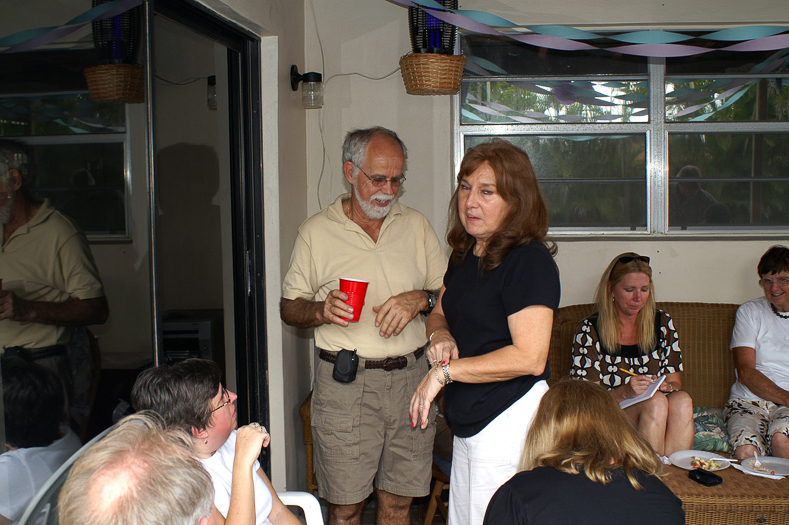 The hosts, Del and Jane with Robyn looking on.