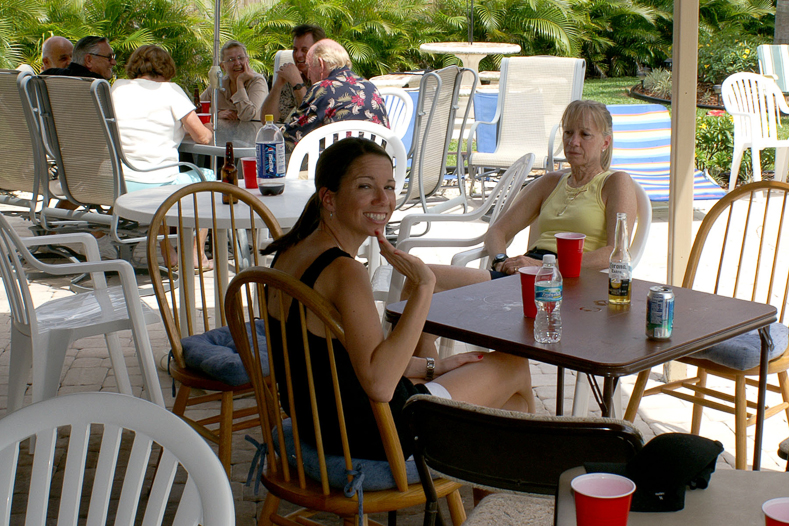 Hi!  Erin sitting with Mary.  The seniors in the background entertaining Arnie.