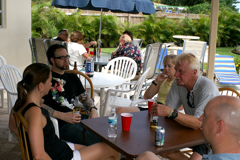 Erin, Stirling, and Bob listen to Jim, while Mary dozes off...