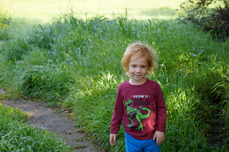 Kieran after a fall in the park