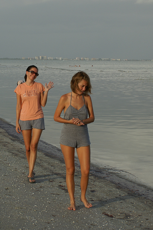 Erin and Megan in action - Sanibel style