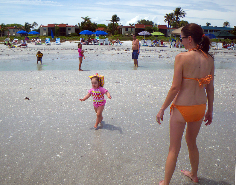 Finley & Erin checkin' out the beach