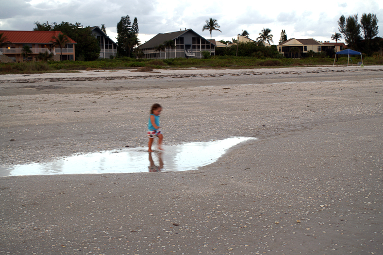 a beach puddle and a Finley